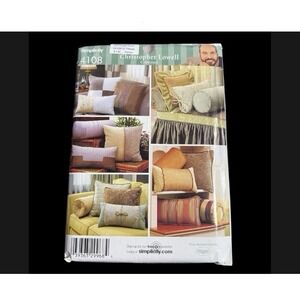 Simplicity Pattern 4108 Christopher Lowell Home Decor Bolsters Pillows Uncut